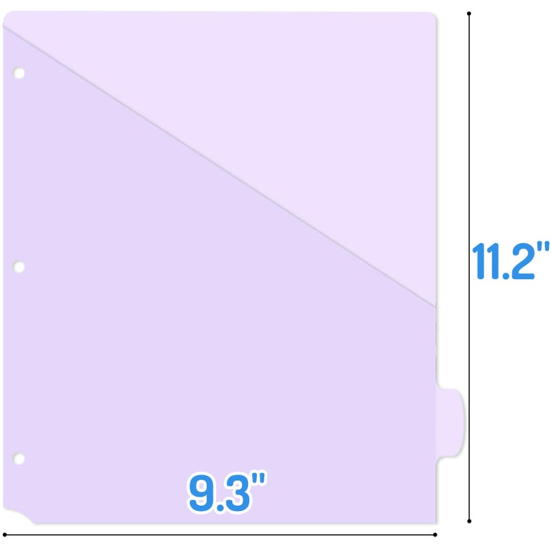 Forvencer 8 Count Dividers with Two Pockets, 8 tab Binder Dividers for 3 Ring Binder Organizer, Binder Divider with Tabs for School Office and Home Organization, Multicolor, 1 Set - Image 4