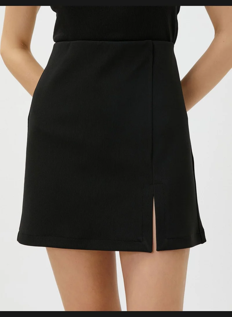 KOTON Slit Detail Mini Skirt