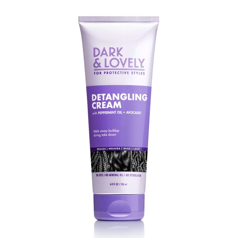 SoftSheenCarson DarkLovely Detangling Cream 68 Fl Oz For Protective Styles With PeppermintAvocado Oil for Braids Weaves WigsLocs No Dyes No Mineral Oil No Petrolatum
