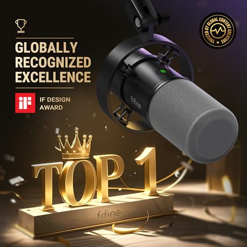 FIFINE K688 Podcast Microphone Kit USBXLR Dynamic Microphone with Boom Arm for PCXLR Mixer Gaming Mic with Mute Button Headphone Jack for Vocal VoiceOver Streaming Music Recording K688CT - Image 3