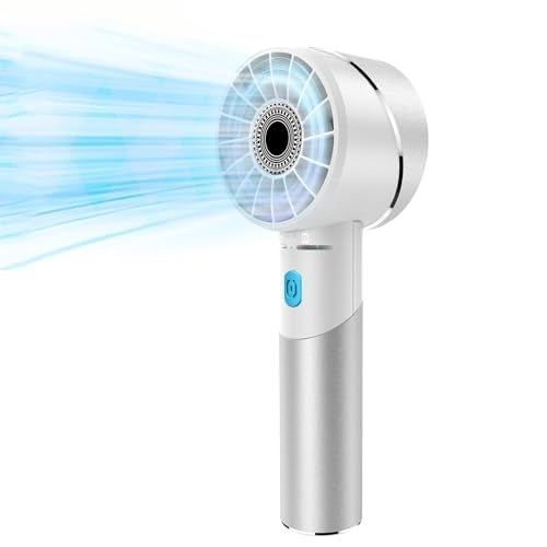 COZOME Handheld FanUltraPortable 7000 RPM Turbo Mini Fan with 16H Battery4Speed USB Rechargeable Metal Design  Pocket Fan for TravelOutdoorHomeOfficeGift for Men  Women Alloy Construction