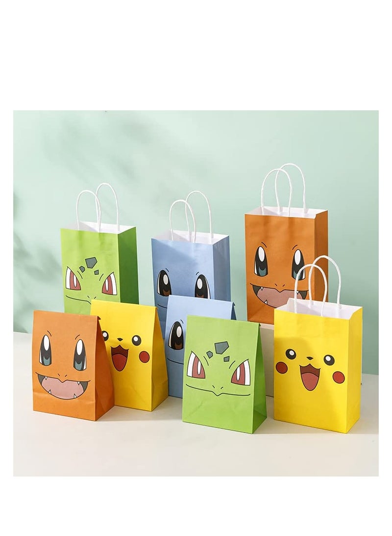 Generic 12 PCS Cartoon Birthday Party Supplies Party Bags,Candy Bags for Birthday Party,Paper Tote Bags Party Favor Bags for Kids Birthday Party Supplies Decorations.  - Image 2