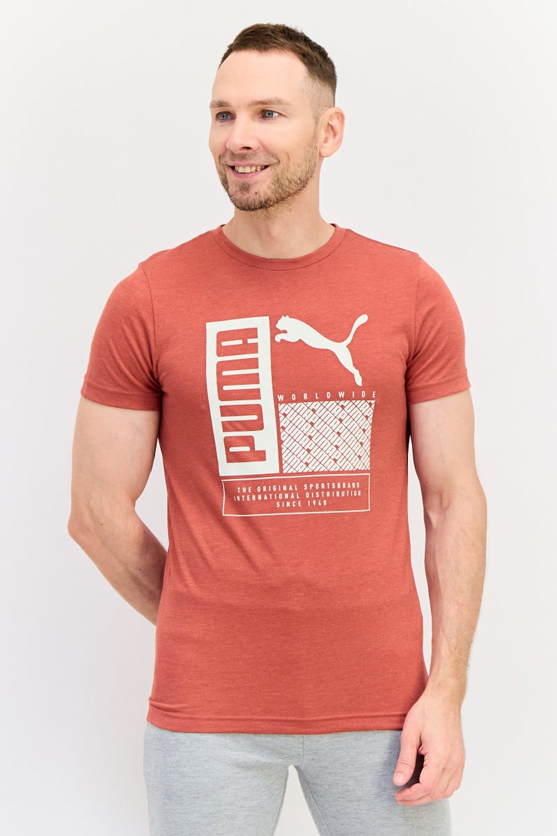 PUMA Men Slim Fit Short Sleeves Outdoor T-shirt, Red - Image 1