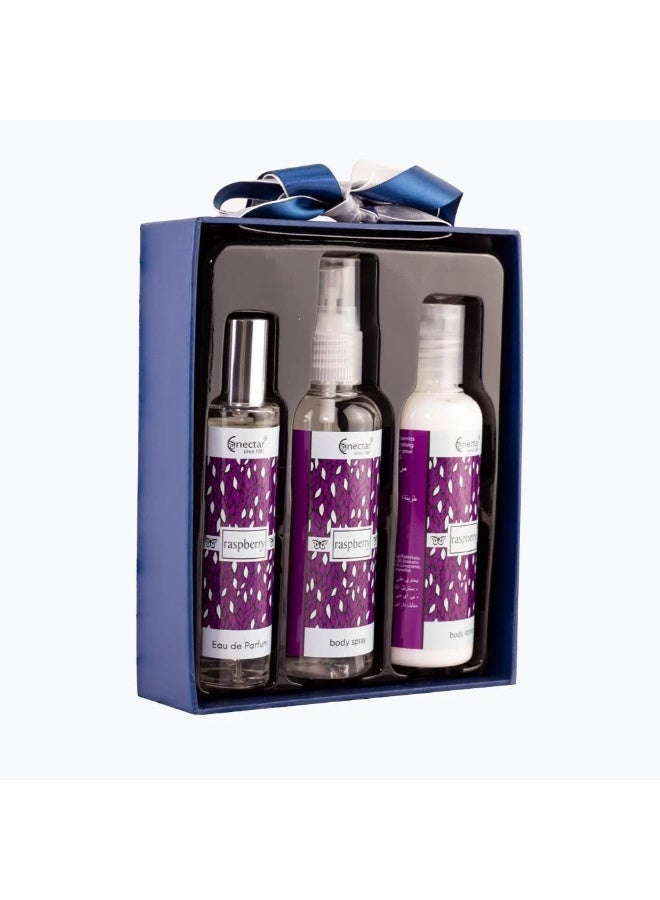 ٣ قطع بخاخ للجسم ١٠٠ مل، لوشن للجسم ١٠٠ مل، عطر أو دو برفيوم ٣٠ مل