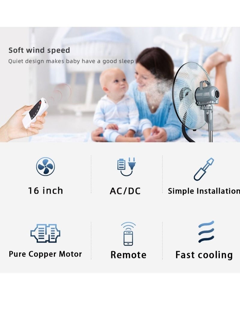 Instant Cooling Fan Rechargeable Oscillating Water Mist Fan