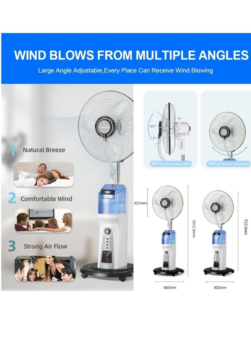 Instant Cooling Fan Rechargeable Oscillating Water Mist Fan