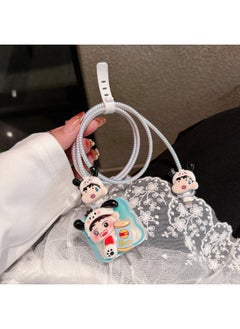 Cartoon Data Cable 20w Protective Cover For Iphone 16 15 Charger For Iphone14 Soft Case 13 Fast Charge 12 Women-Color:Pacha Dog Xiaoxin [5-piece Set]-Applicable Models:18W/20W