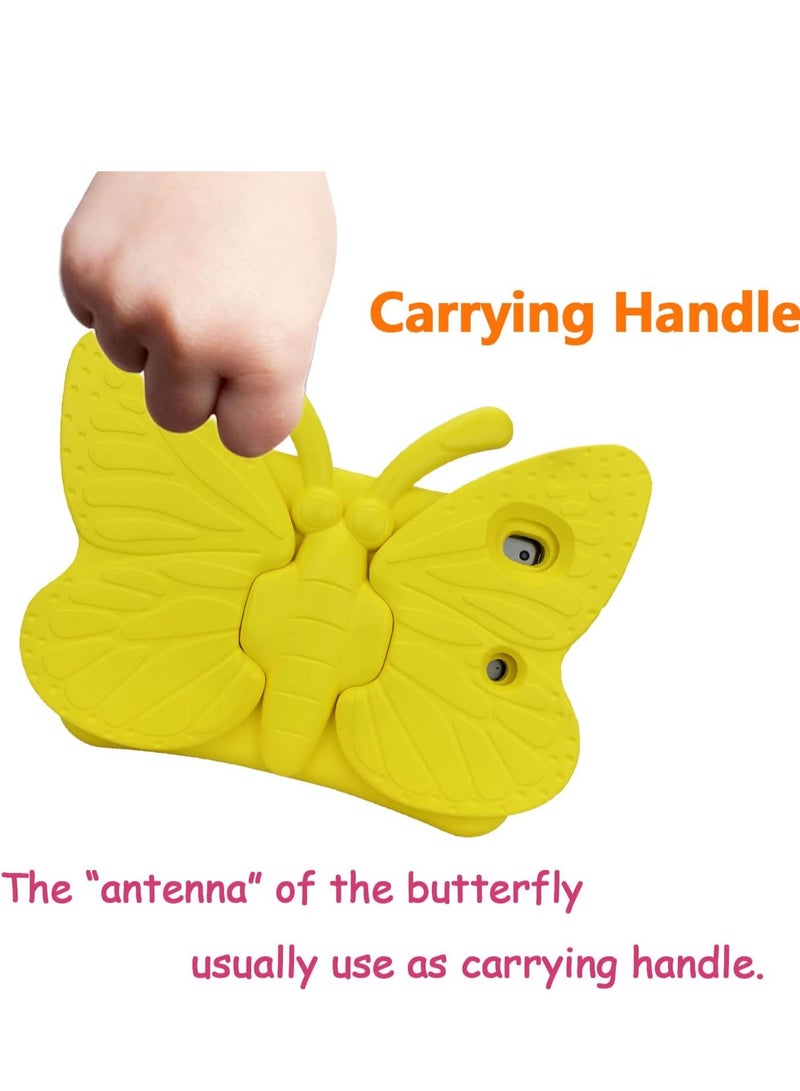 ELTRAZONE iPad 9th, 8th, & 7th Generation Kids Case - Cute Butterfly Shockproof EVA Foam Super Protection Stand Cover for iPad 10.2" (2021, 2020, 2019) & iPad Air 3/Pro 10.5" - Yellow - Image 5