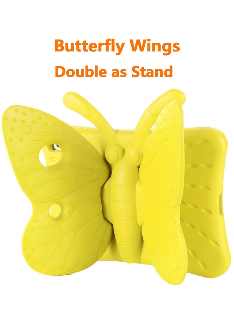 ELTRAZONE iPad 9th, 8th, & 7th Generation Kids Case - Cute Butterfly Shockproof EVA Foam Super Protection Stand Cover for iPad 10.2" (2021, 2020, 2019) & iPad Air 3/Pro 10.5" - Yellow - Image 3