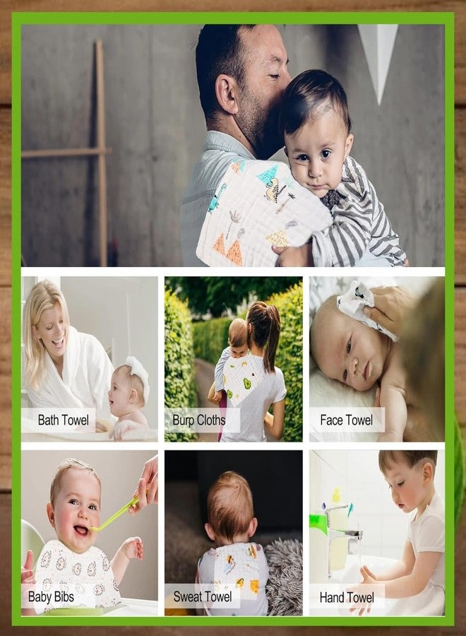 MammaChamp Organic Muslin Burp Cloth/Bibs/face Towel/Towel/Napkins/Hankies/Burpies for Newborn Babies Boy/Girl (18 x 6 inch, Multicolor) (Pack of 3) - Image 5