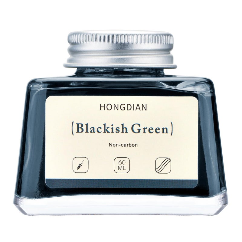 Asvine Hongdian Fountain Pen Bottled Ink Blackish Green, 60ml Fountain Pen Bottled Ink, Non Carbon - Image 3