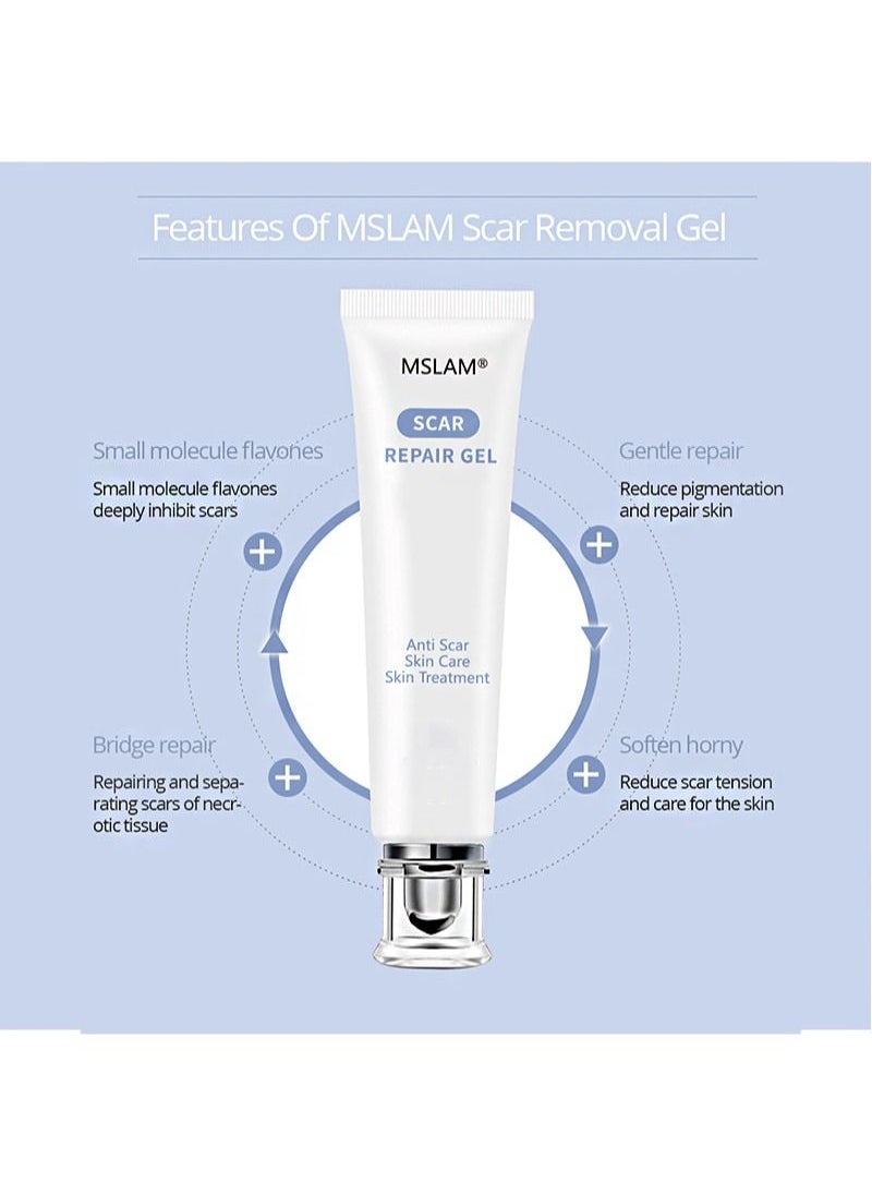 MSLAM - Scar removal cream, scar removal cream suitable for new and old scars on cuts, stretch marks, face and body burn recovery cream (20g) - Image 1