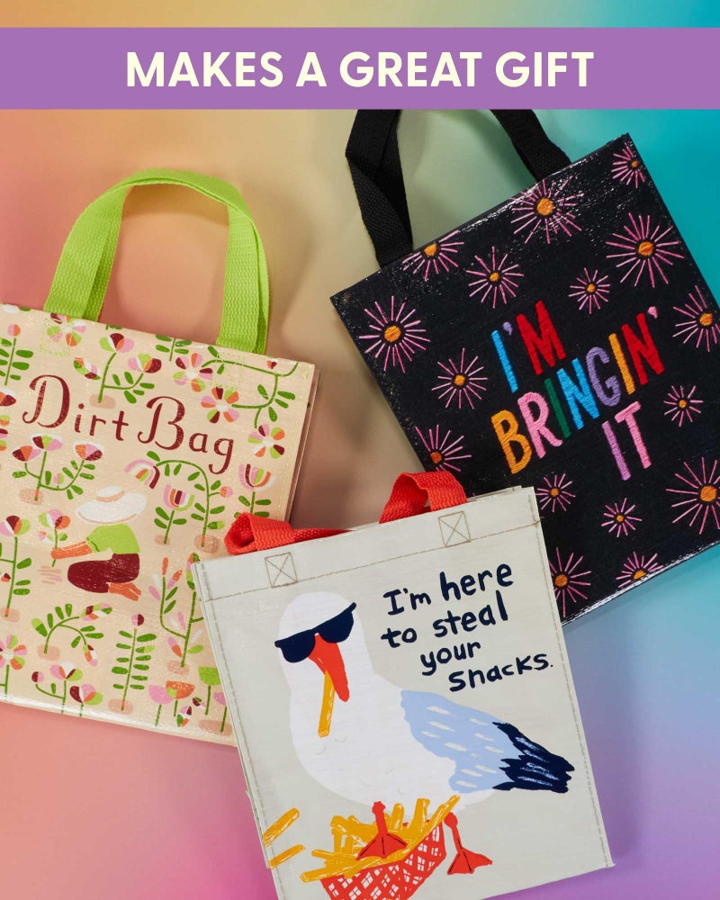 Blue Q Handy Tote Bag - It's So Important to Stay Hydrated - Recycled & Reusable Sturdy Canvas Shopping Bag with Quirky Art and Handles, 95% Recycled Material, Ideal for Lunch, 10" h x 8.5" w x 4.5" d - Image 2