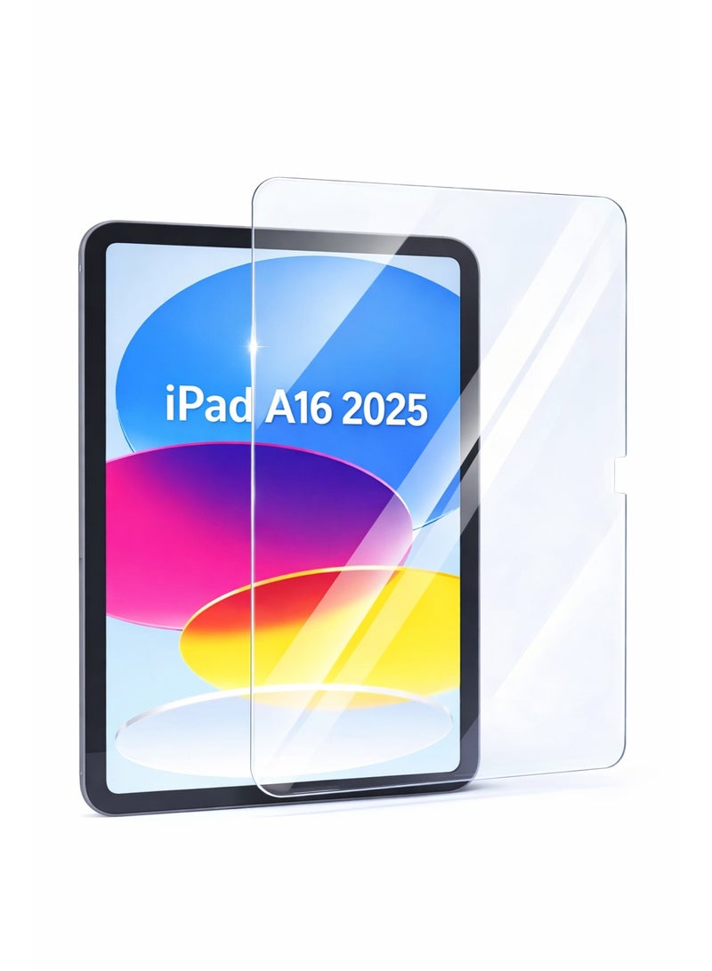 اسكرينة حماية شاشه iPad A16 2025 – زجاج مقوّى عالي الجوده مقاوم للخدوش والصدمات مع وضوح فائق للشاشه . - Image 1