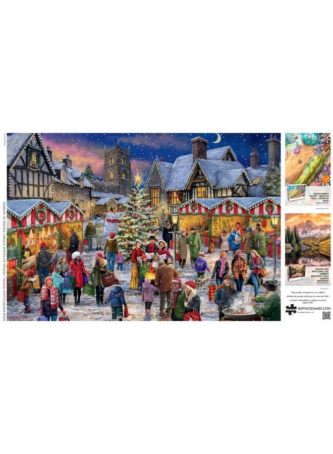 بافلو جايمز ألعاب الجاموس - علي كورتي - مهرجان القرية الشتوية - أحجية الصور المقطوعة المكونة من 2000 قطعة للبالغين، أحجية مليئة بالتحديات، مثالية لأمسيات اللعب - حجم الأحجية النهائي 38.50 × 26.50 - Image 5