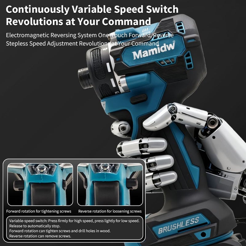 Brushless Impact Driver For Makita 18V No Battery With 380Nm Max Torque Variable Speed And Led Light Professional Tool For Construction And Home Repair - Image 5