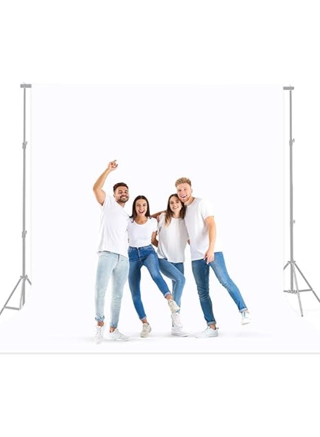 Arabest White 10 x 20 Ft Large Screen Backdrop for Photography, Pure White Non-Reflective Fabric Wrinkle Free Photo Background for Zoom Meeting, Game Live Steaming and Photo Studio Shooting Props - Image 1