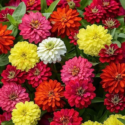 VISTATU 1000+ Crazy Blend Zinnia Seeds for Planting Zinnia Elegans Heirloom Open Pollinated & Untreated Mixed Color Zinnia Flowers - Image 2