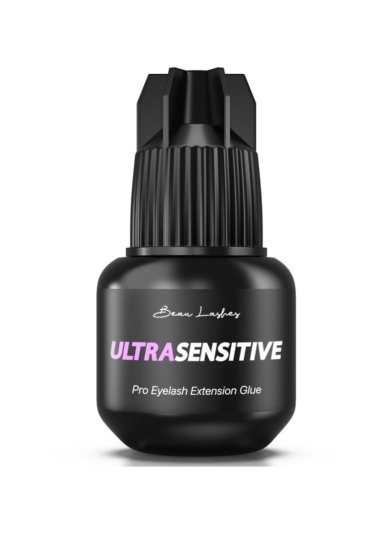 beau lashes غراء تمديد الرموش الاحترافي فائق الحساسية 5 مل - لزوجة قوية سوداء في الرطوبة المنخفضة لتمديد الرموش الفردية شبه الدائمة - Image 5
