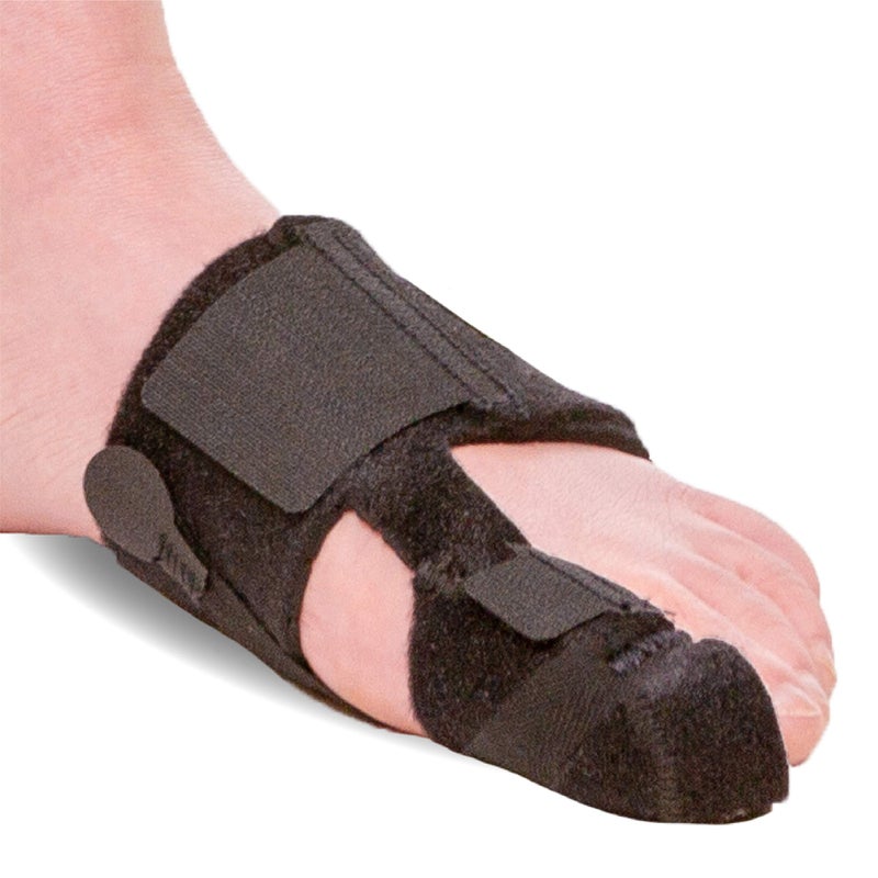 BraceAbility Turf Toe Brace - Soft Big Toe Taping Splint Straightener Wrap with Support Straps for Sprains and Hallux Rigidus Relief (Left Foot) - Image 1