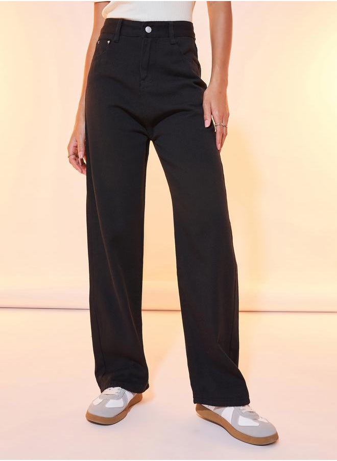Take Two Solid Wide Leg Full Length Jeans  - Image 2