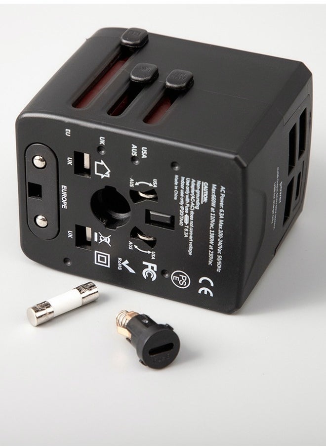HomarKet Universal Travel Adapter with Multiple Regional Power Socket Plugs for UK US  and Plug Adaptor with 3 Ultra-Fast USB Charging Port and 1 Brisk USB Type C Port (Equipped with a plug storage box)  - Image 3