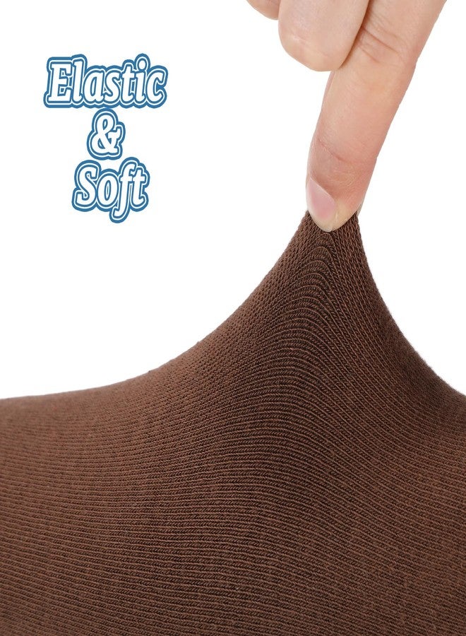 Jeere 3 Pairs Long Fingerless Gloves Arm Warmer for Women 23.6 Inch Thumb Hole Stretchy Cotton Arm Sleeves (Black, Light Gray,Brown) - Image 3
