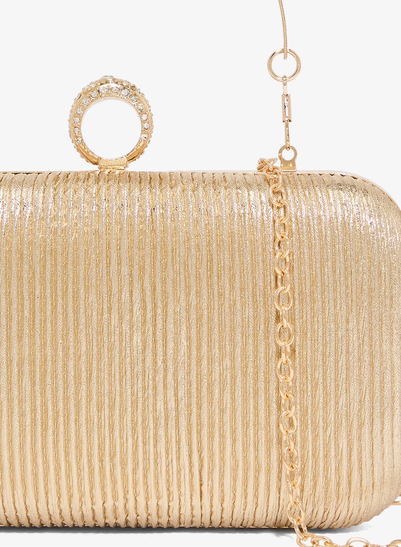 خزانة حقيبة يد مزينة بتفاصيل ذهبية - Image 3