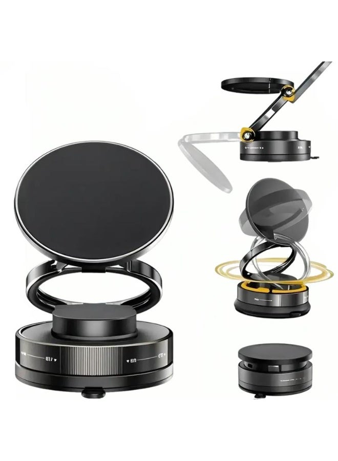 360° Rotating Car Phone Mount, Magnetic Holder with Strong Magnet Pad, Universal Fit for All Smartphones, Easy Installation & Use - Image 1