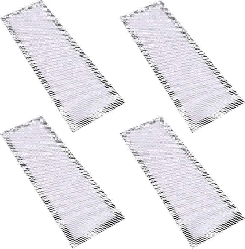 White Magnetic Floor Vent Cover 4PCS Fine Mesh Screen For Pet Hair And Debris - Image 1