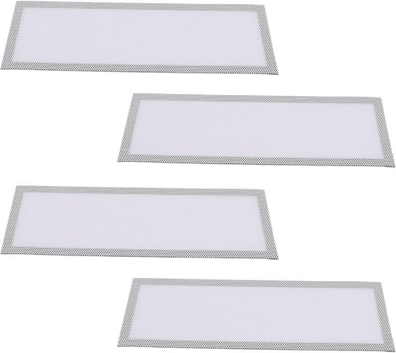 White Magnetic Floor Vent Cover 4PCS Fine Mesh Screen For Pet Hair And Debris - Image 4