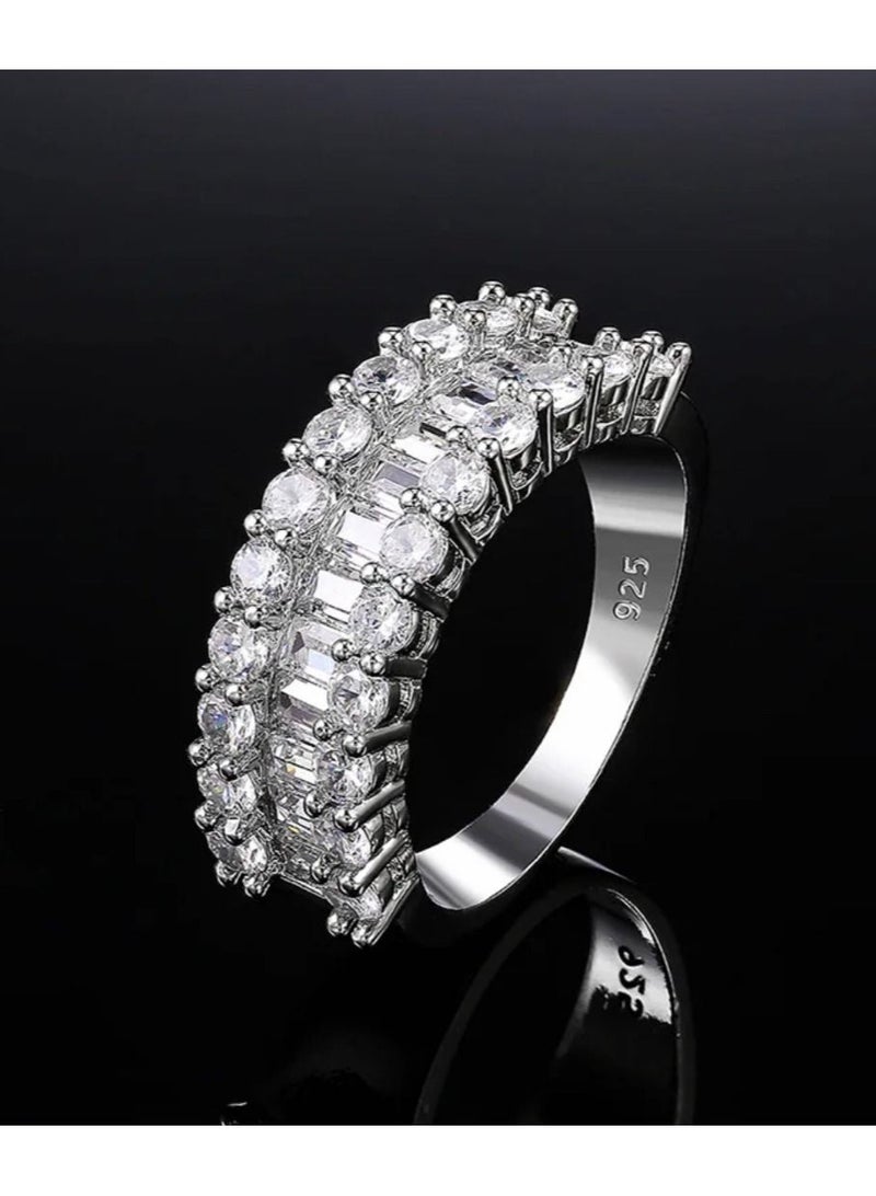 استراتيجية خاتم مصنوع من الفضة الإسترليني عيار 925 ومرصع بالزكرونيا المكعبة - Image 4