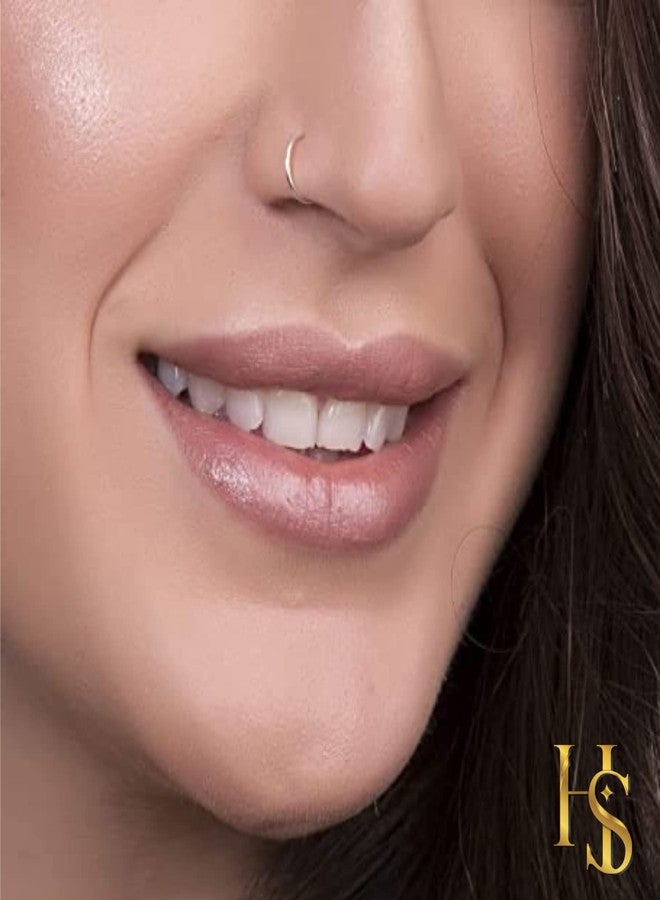 HighSpark 92.5 Sterling Silver Nose Ring for Women in Silver | Simple & Elegant Nose Piercing for Women & Girls | Lovely Gift - Silver - Image 3