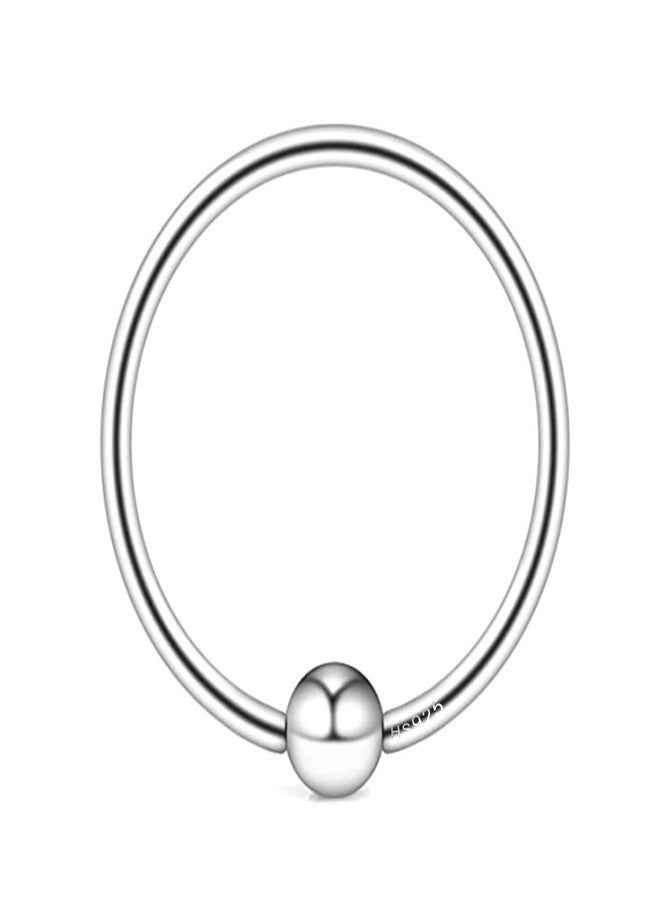 HighSpark 92.5 Sterling Silver Nose Ring for Women in Silver | Simple & Elegant Nose Piercing for Women & Girls | Lovely Gift - Silver - Image 1