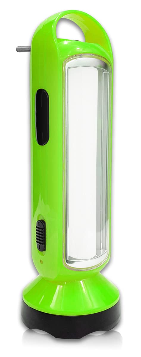Pick Ur Needs Emergency Rechargeable Long Distance LED Torch Light 5W +18 Bright SMD (2 in 1) (Green) - Image 1