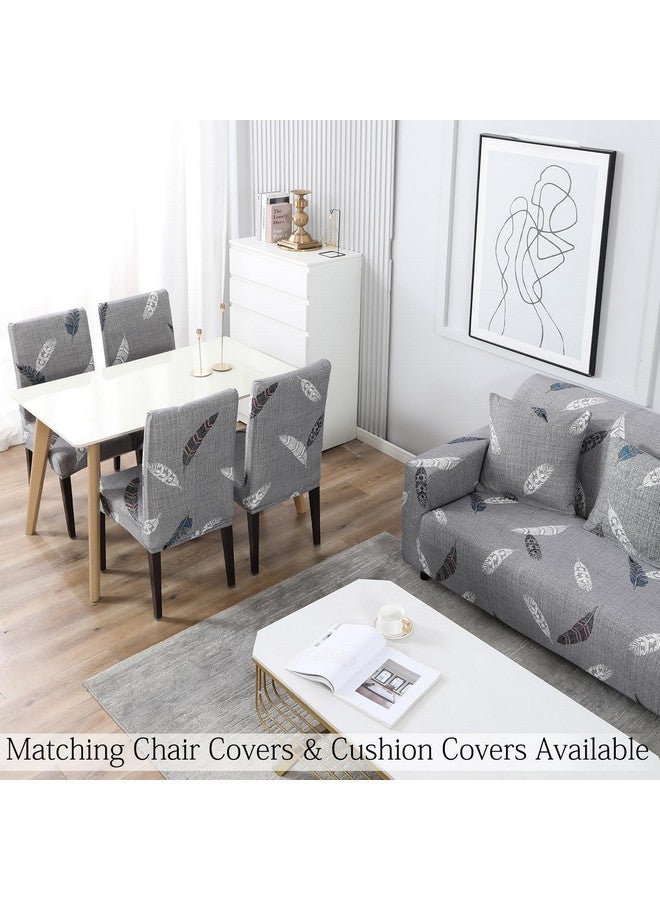 HOKIPO Elastic Stretchable Sofa Cover 3 Seater (AR-4095-D1), Grey - Image 5