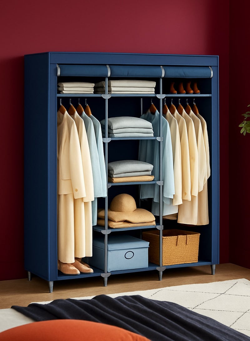 Roman Gifts Premium Fabric Wardrobe with Shelves & Hanging Rods – Elegant Storage Organizer for Clothes & Accessories - Image 1