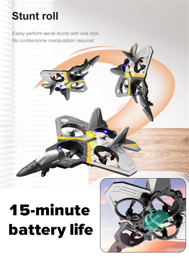 Children's remote control stunt glider，Kids Drone/Beginner Drone/Toy Airplane/RC Aircraft/2.4GHz Remote Control Drone/Auto Hover Drone/Helicopter Toy for Kids/Children's Gift Drone/Mini Drone with Light/EPP Foam Drone/Safe Drone for Children - Image 3