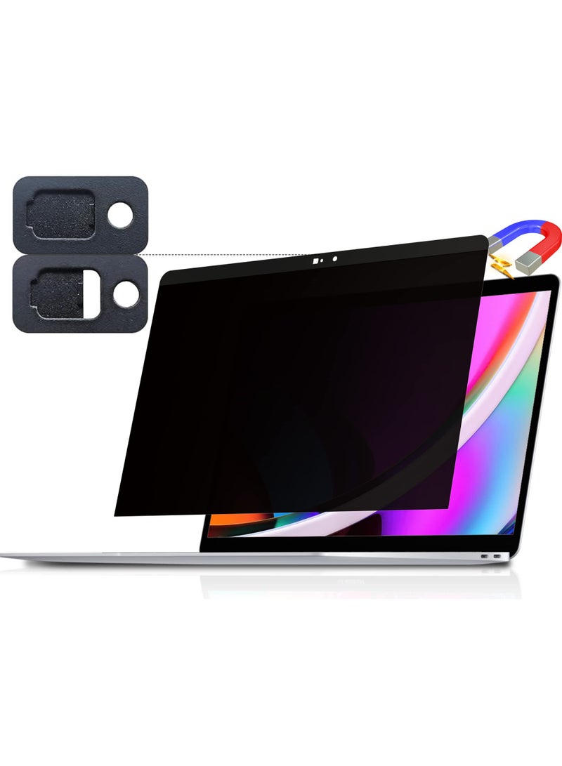 KISSUN Privacy Screen Macbook Pro 13 Inch(2016-2022, M1, M2)/Macbook Air 13 In(2018-2021, M1), Magnetic Removable Anti Blue Light Glare Filter Privacy Screen Protector With Camera Cover for Mac 13In Laptop - Image 1