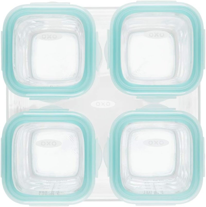 OXO Tot Glass Baby Blocks (4 oz) - Teal - Image 2