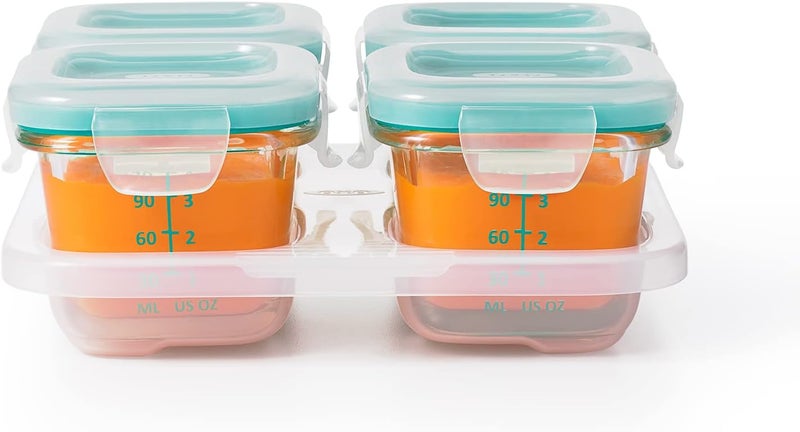 OXO Tot Glass Baby Blocks (4 oz) - Teal - Image 5