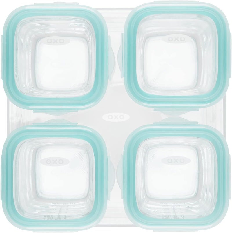 OXO Tot Glass Baby Blocks (4 oz) - Teal - Image 4