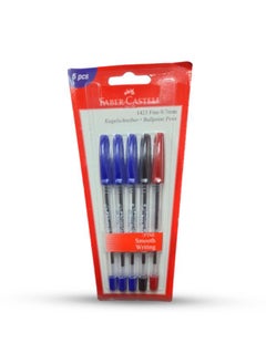 FABER-CASTELL FC Ballpen 1423 set of 5 Assorted 