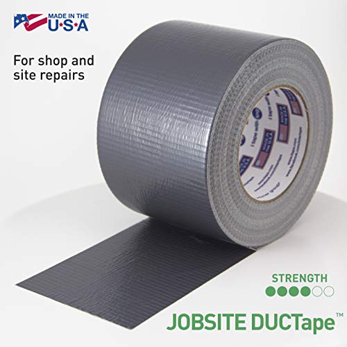 IPG JobSite DUCTape, Contractor Grade Duct Tape, 3.77" x 60 yd, Silver (Single Roll) - Image 2