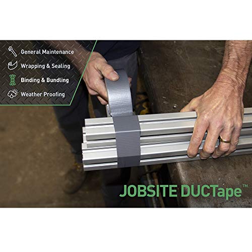 IPG JobSite DUCTape, Contractor Grade Duct Tape, 3.77" x 60 yd, Silver (Single Roll) - Image 3