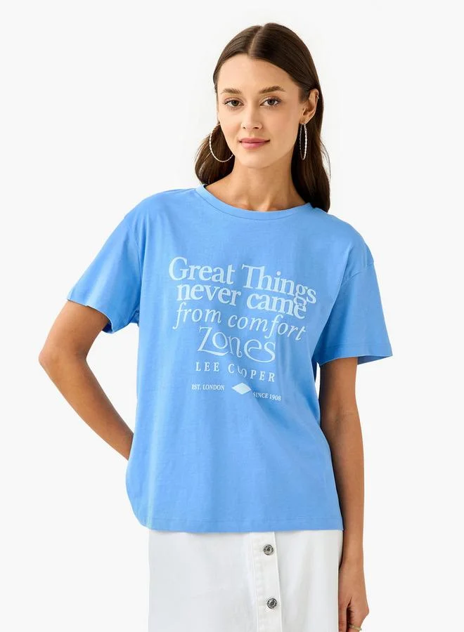 Lee Cooper Lee Cooper Graphic Print T-shirt with Crew Neck