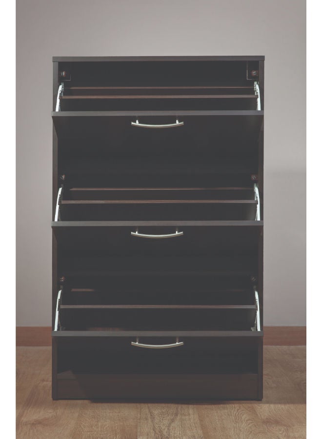 Smart Furniture 3 Drawer Shoe Rack MDF Brown 71.2Lx2Wx113H. - Image 2