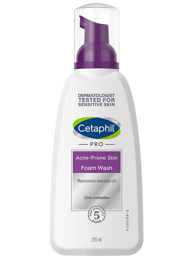 Cetaphil Pro Acne-Prone Skin Regime: Dermacontrol Oil-Control Foam Wash 235ml + Moisturizing Cream 100g (Sensitive Skin) UAE official Pack - Image 2