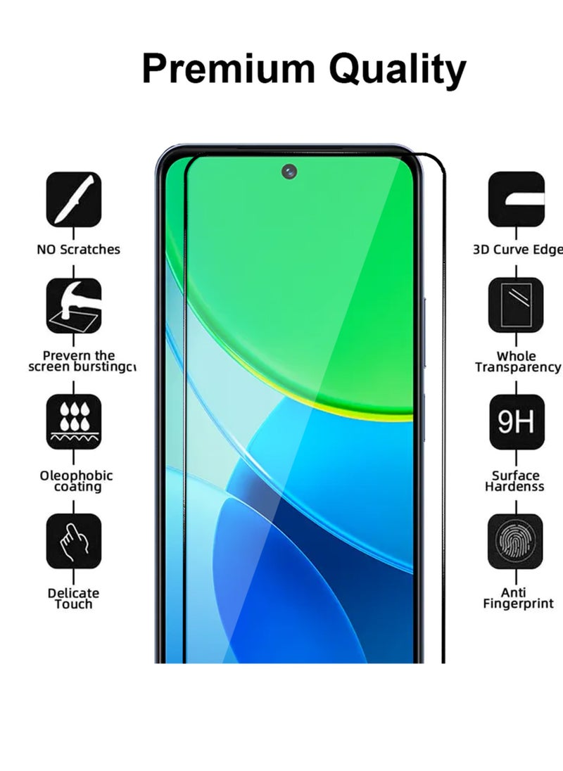 Generic - For Vivo Y19s Screen Protector – Edge to Edge Tempered Glass Screen Protector, High Transparency, Delicate Touch, Anti-Explosion, Smooth Arc Edges, Easy Installation - Image 1