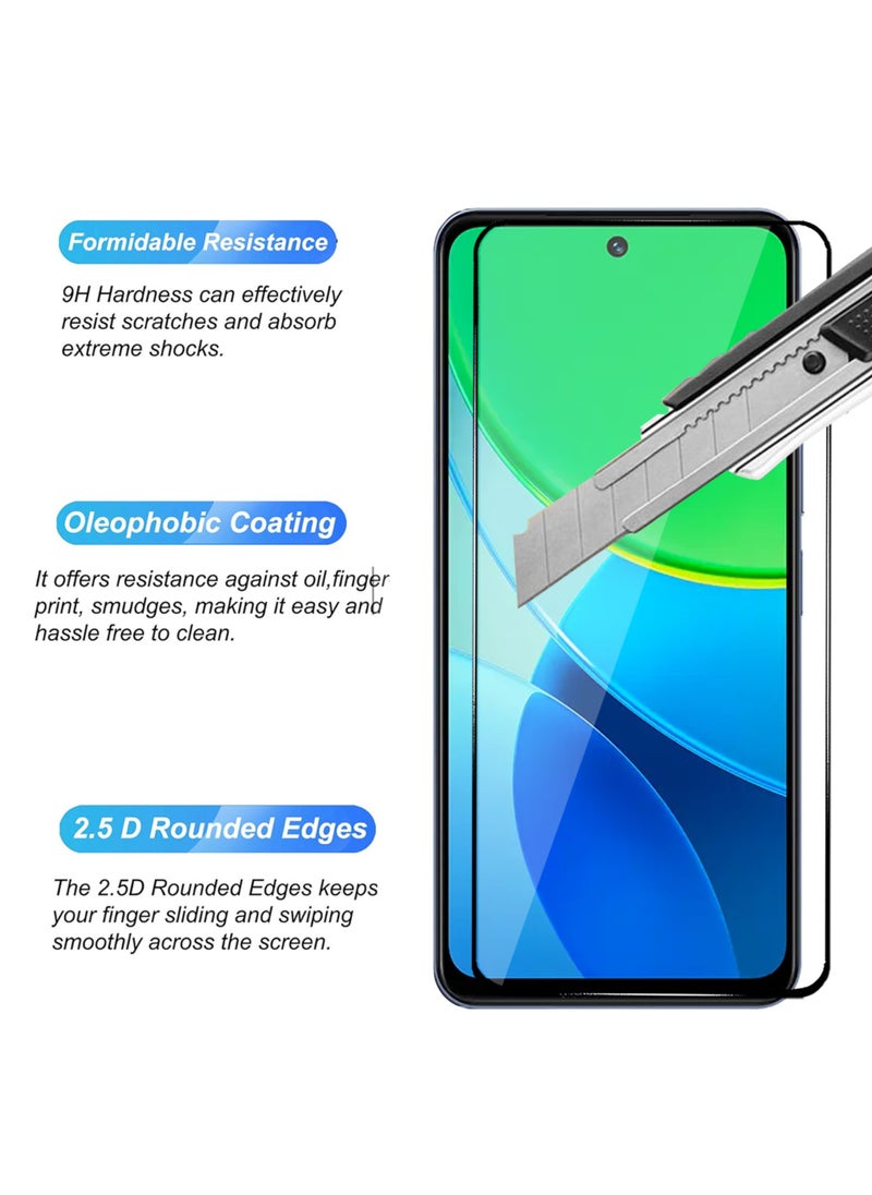 Generic - For Vivo Y19s Screen Protector – Edge to Edge Tempered Glass Screen Protector, High Transparency, Delicate Touch, Anti-Explosion, Smooth Arc Edges, Easy Installation - Image 1
